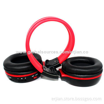 Novelty Earphones, Wireless Bluetooth with Functions of TF Card Slot, FM Radio, Wired, Built-in Mic